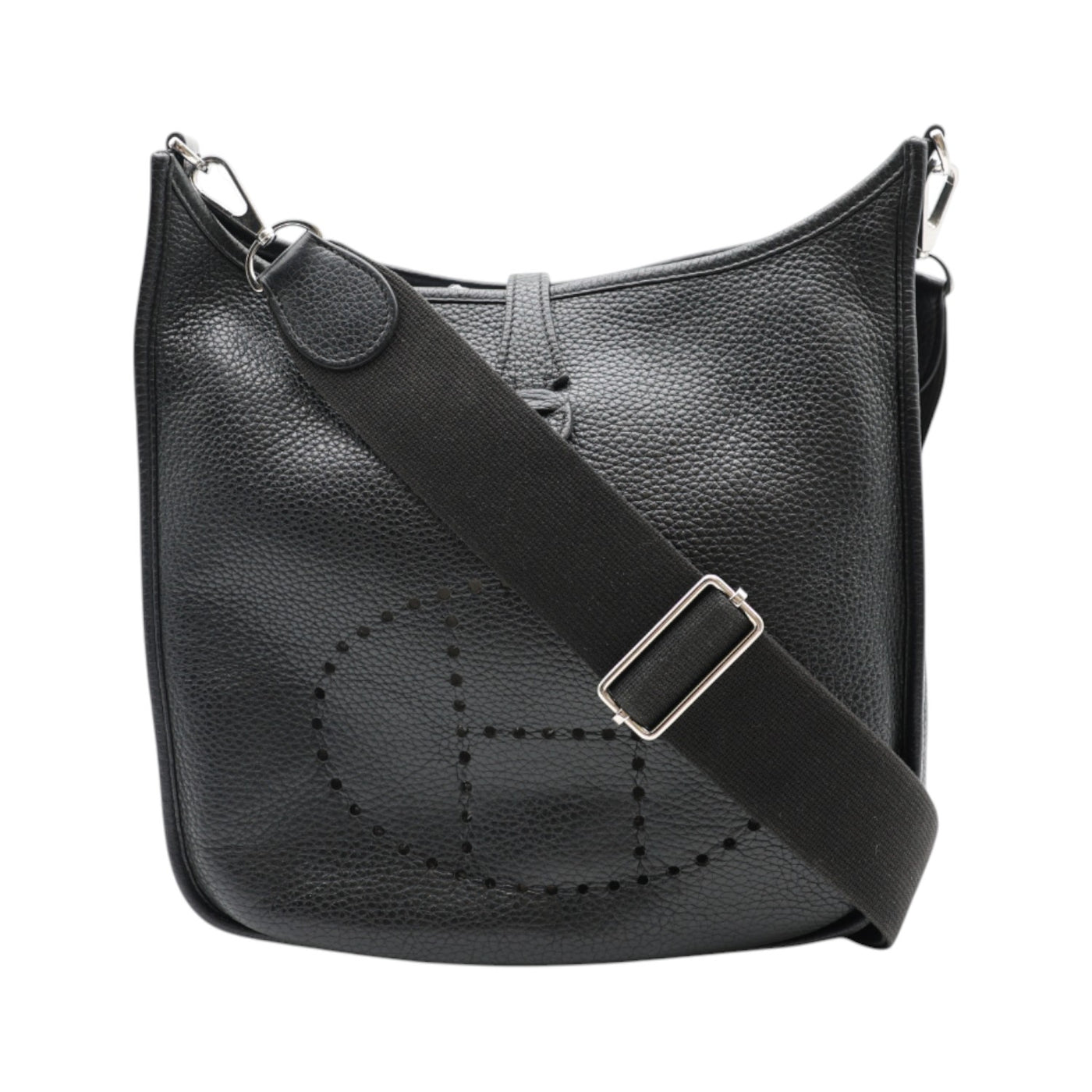 Hermès Evelyne lll PM Taurillon Clemence Leather Bag In Black
