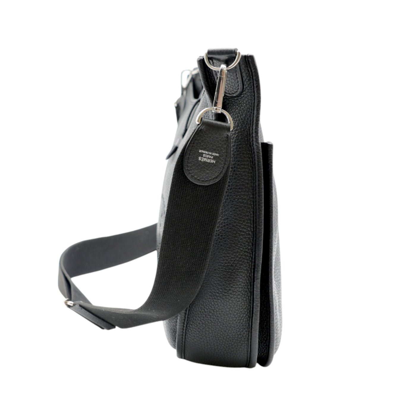 Hermès Evelyne lll PM Taurillon Clemence Leather Bag In Black