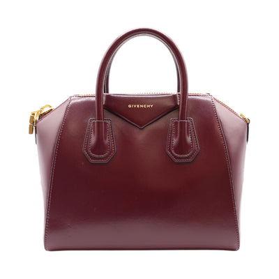 Givenchy Antigona Small Top-handle Bag In Burgundy