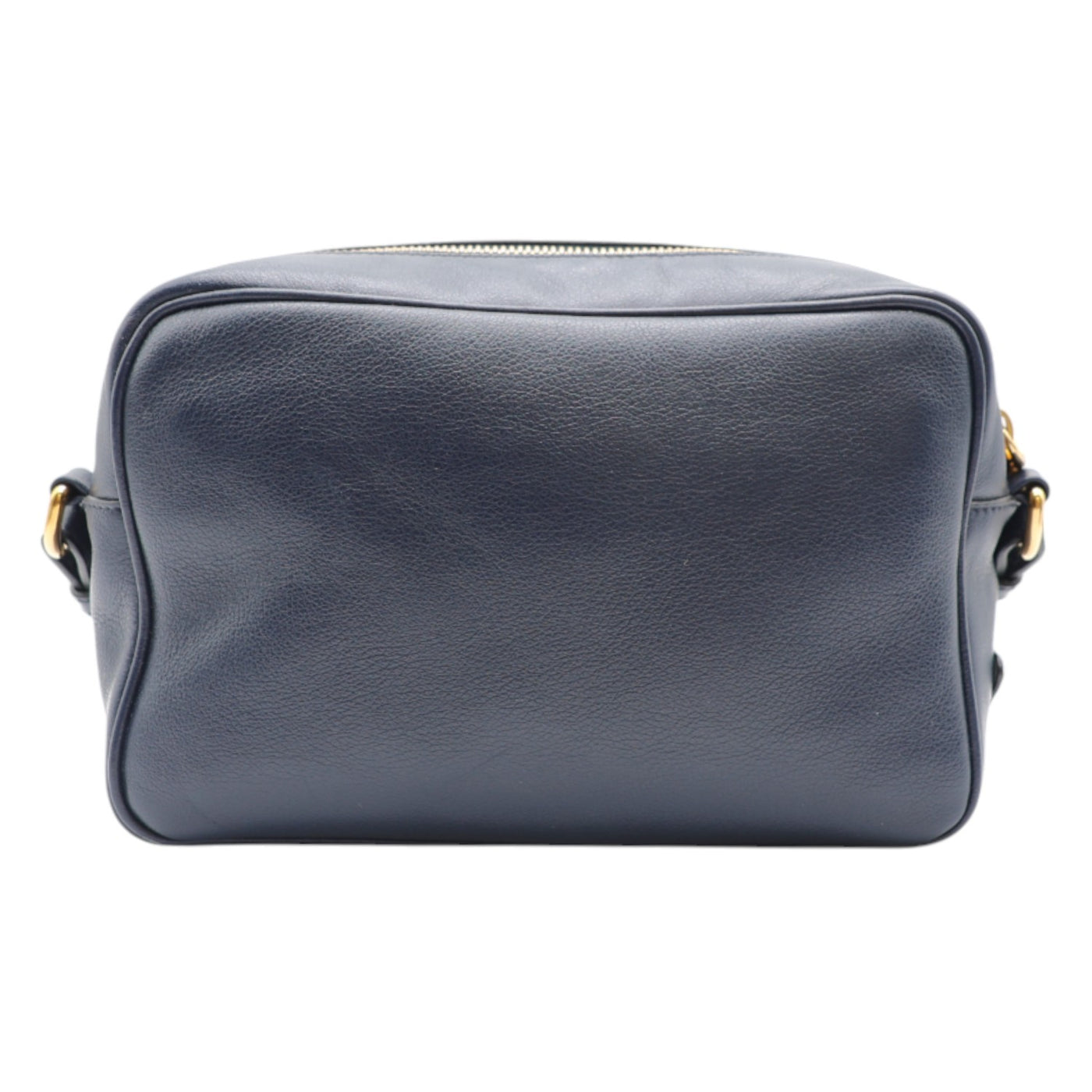 PRADA Glace Calfskin Embossed Logo Crossbody Bag In Dark Blue