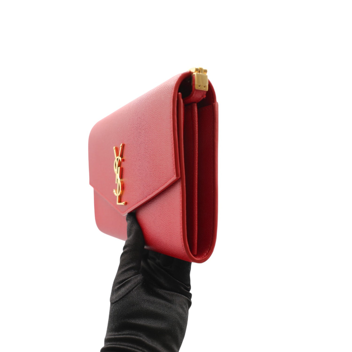 YSL Saint Laurent Uptown Leather Crossbody Bag In Red