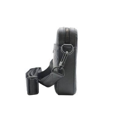 Louis Vuitton Trio Messenger Bag Monogram Embossed Calfskin In Black