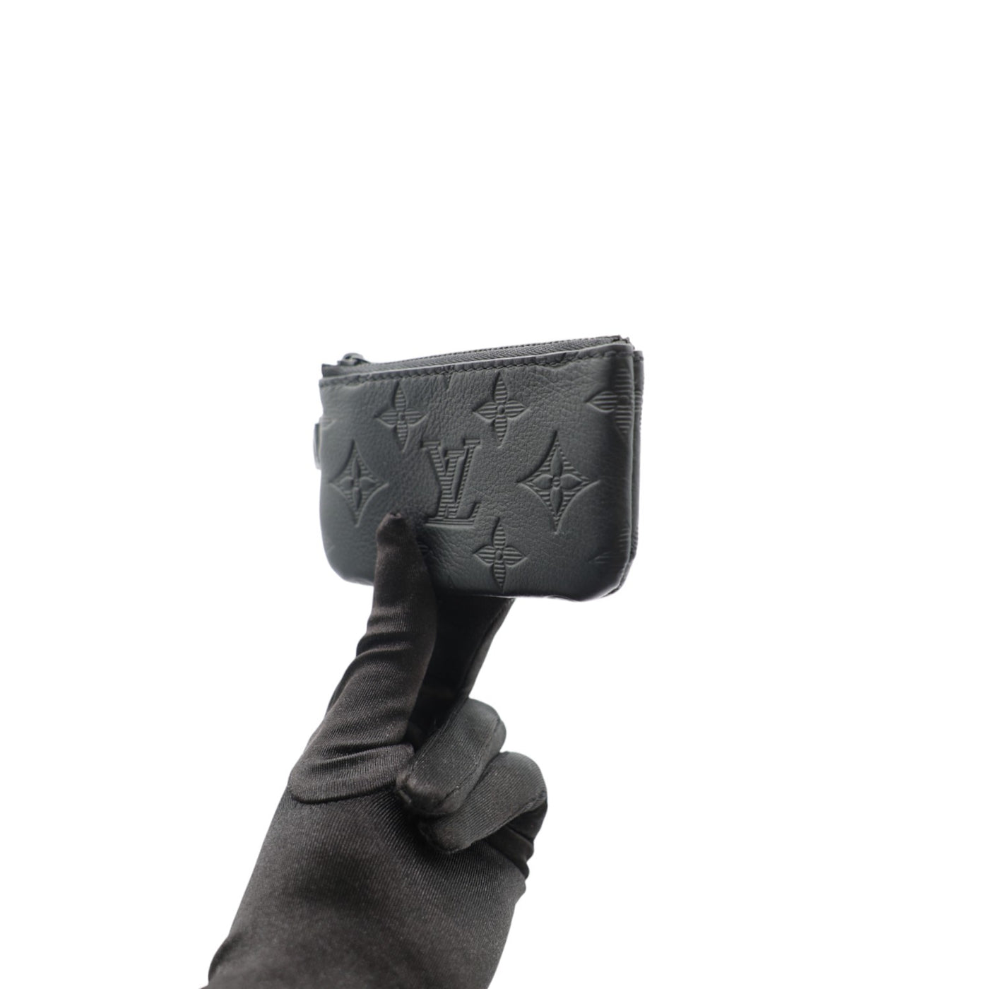 Louis Vuitton Trio Messenger Bag Monogram Embossed Calfskin In Black