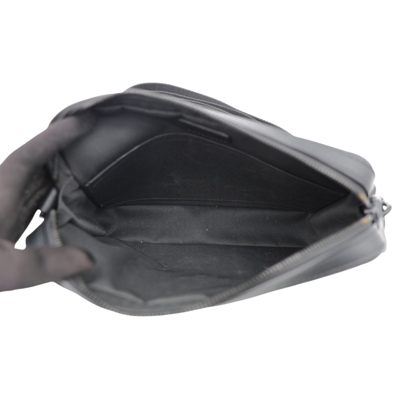 Louis Vuitton Trio Messenger Bag Monogram Embossed Calfskin In Black