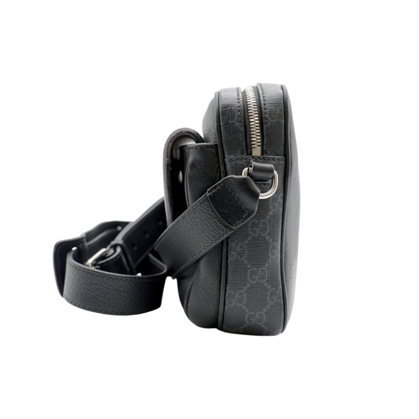 Gucci GG Supreme Canvas Crossbody Messenger Bag In Black