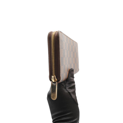 Louis Vuitton Damier Ebene Canvas Zippy Wallet