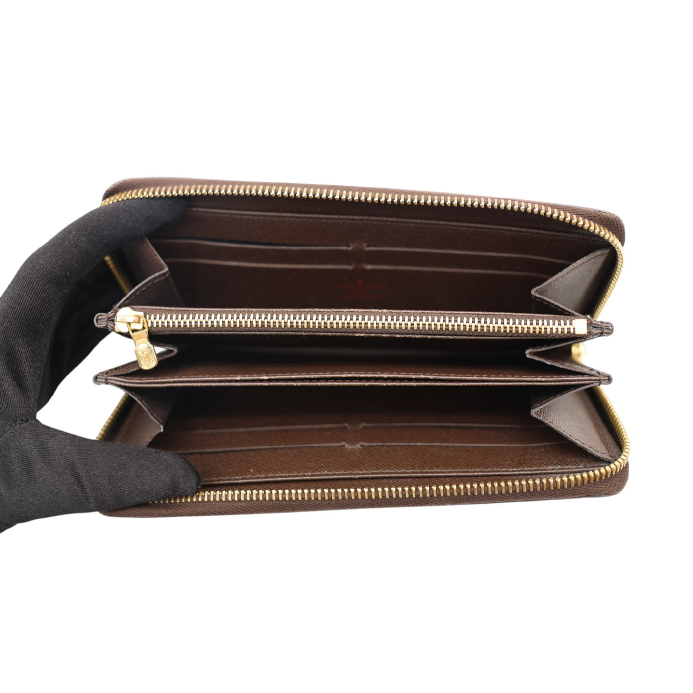 Louis Vuitton Damier Ebene Canvas Zippy Wallet