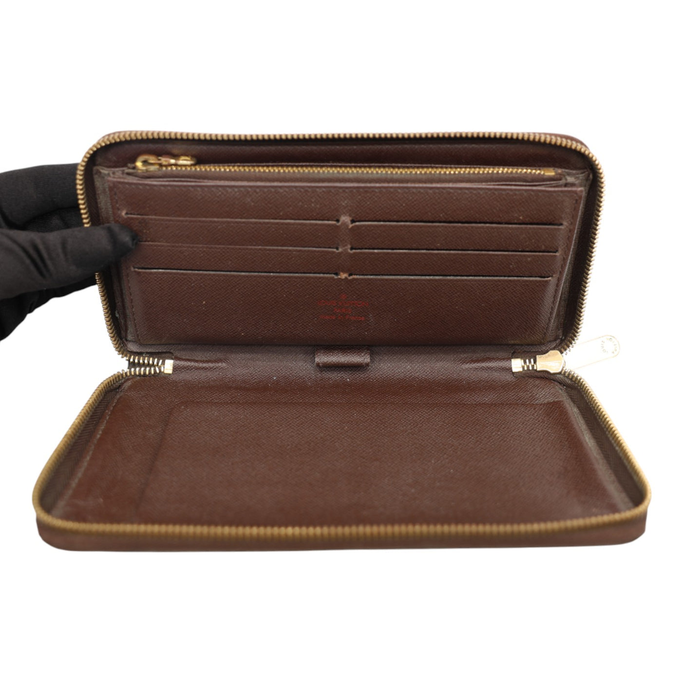 Louis Vuitton Damier Ebene Canvas Zippy Organizer Wallet
