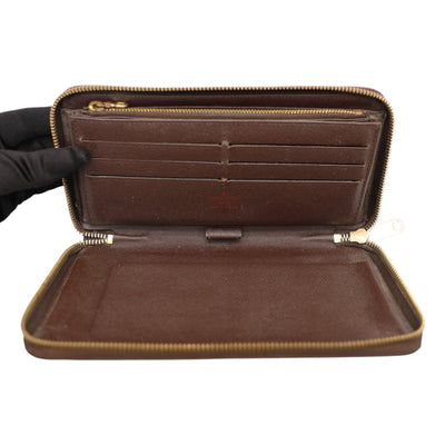 Louis Vuitton Damier Ebene Canvas Zippy Organizer Wallet