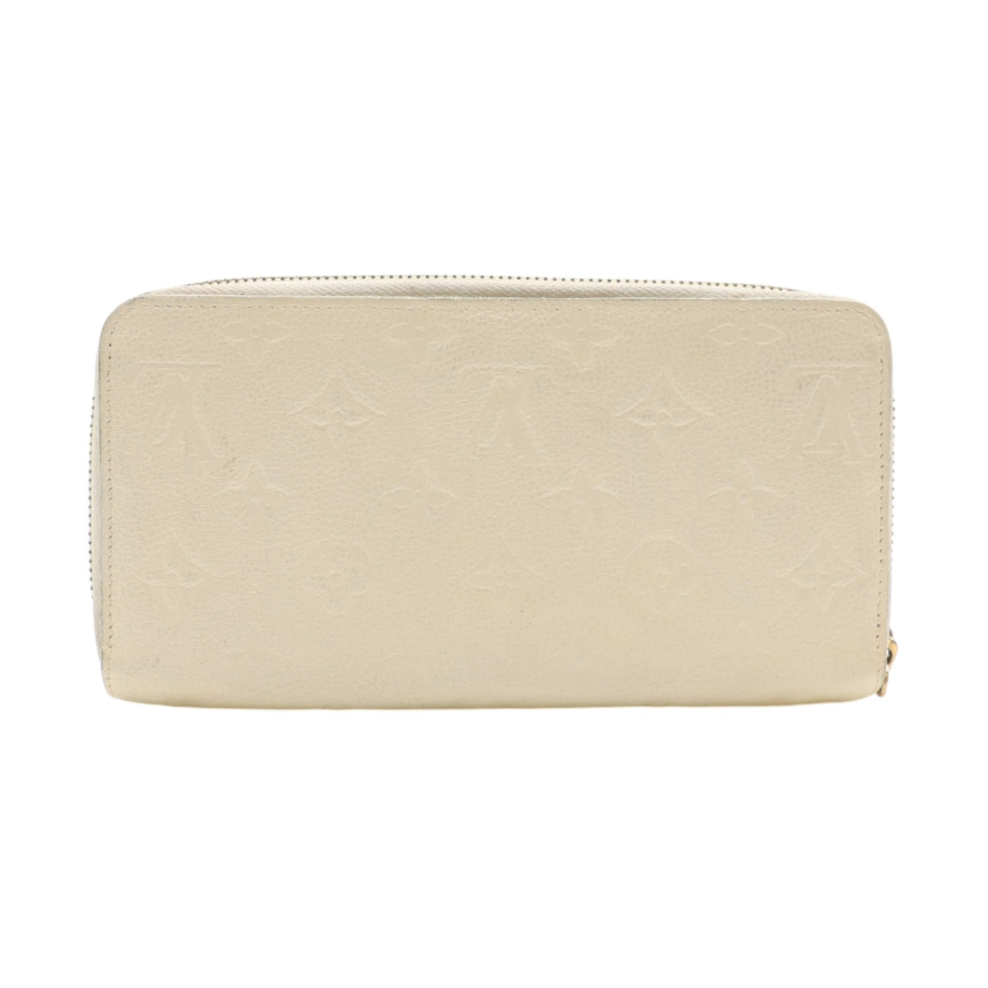 Louis Vuitton Monogram Empreinte Leather Zippy Wallet In Cream