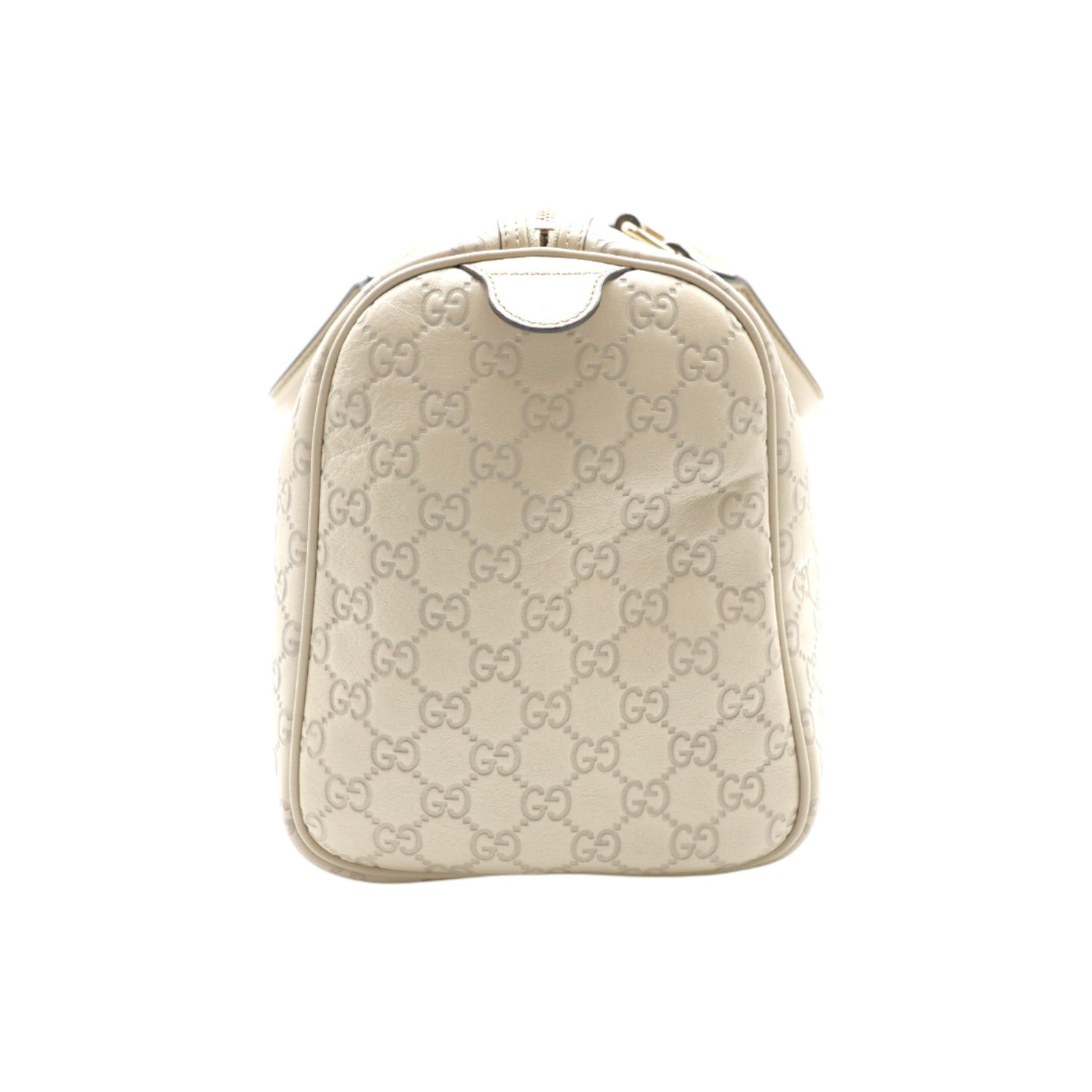 Gucci Guccissima Joy Boston Leather Handbag In Ivory