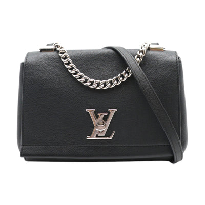 Louis Vuitton Lockme ll BB Flap Bag Calfskin Leather In Black