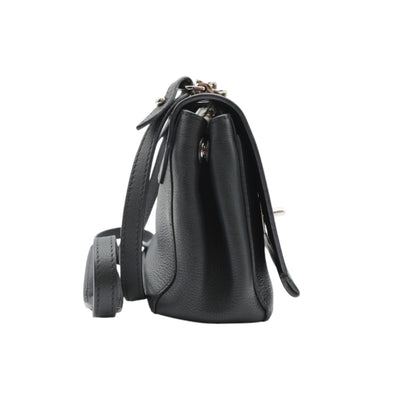 Louis Vuitton Lockme ll BB Flap Bag Calfskin Leather In Black