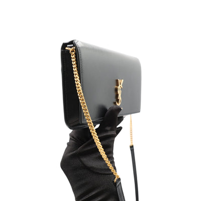 YSL Saint Laurent Cassandre Phone Holder In Black