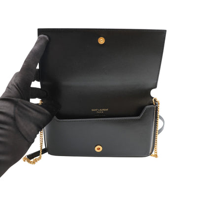 YSL Saint Laurent Cassandre Phone Holder In Black