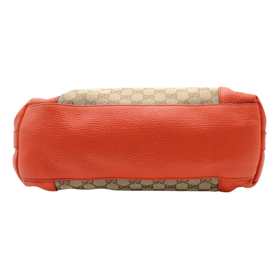Gucci GG Canvas Miss GG Hobo Bag With Orange Leather
