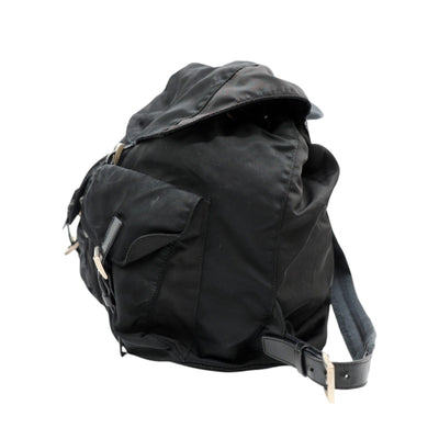 Prada Re-Nylon and Saffiano Small Backpack In Black