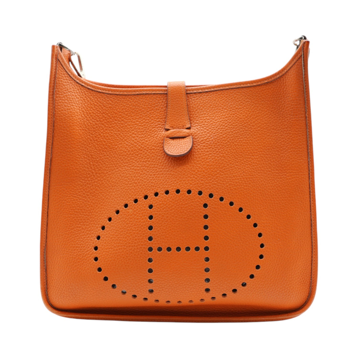 Hermès Evelyn GM Taurilln Clemence Leather Crossbody Bag In Orange