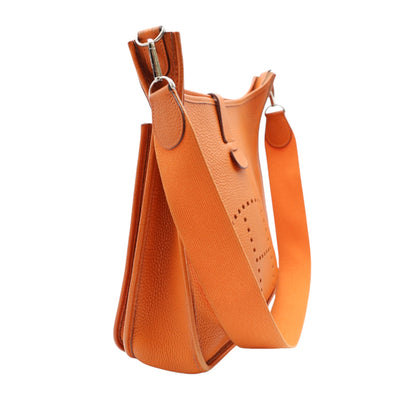 Hermès Evelyn GM Taurilln Clemence Leather Crossbody Bag In Orange