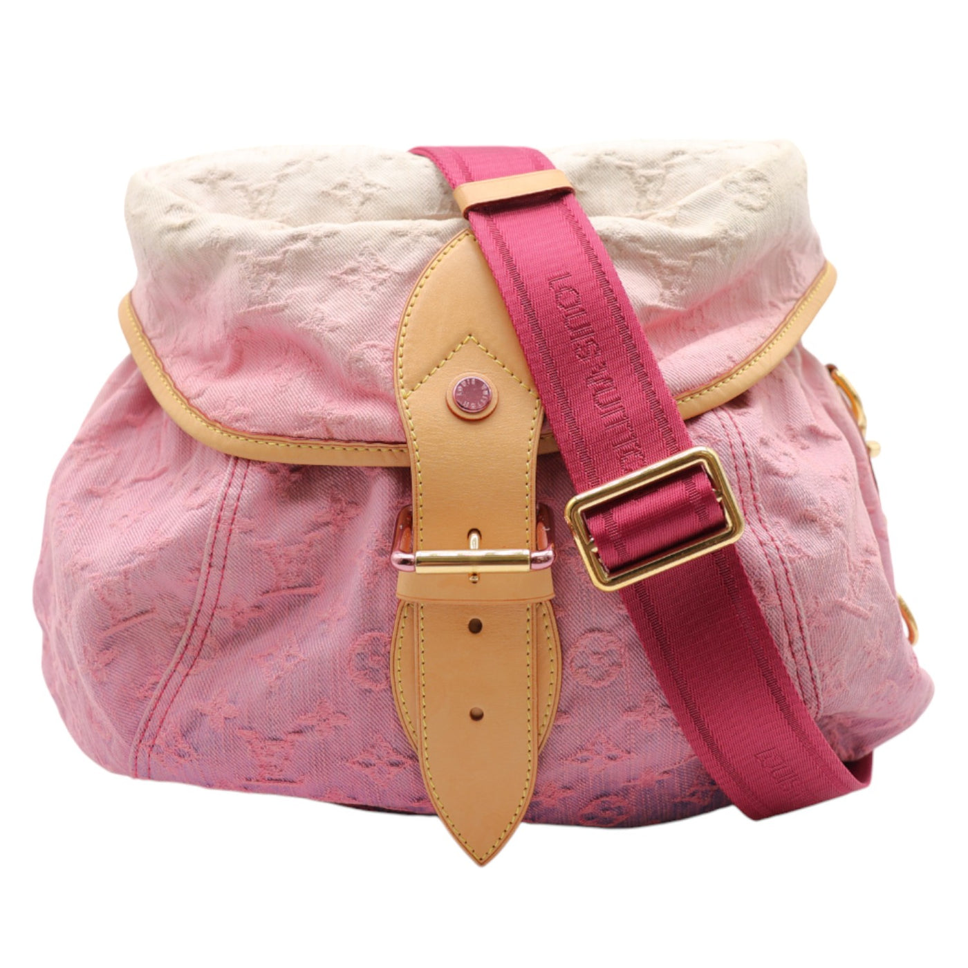 Louis Vuitton Sunshine Denim Crossbody Bag In Rose Pink