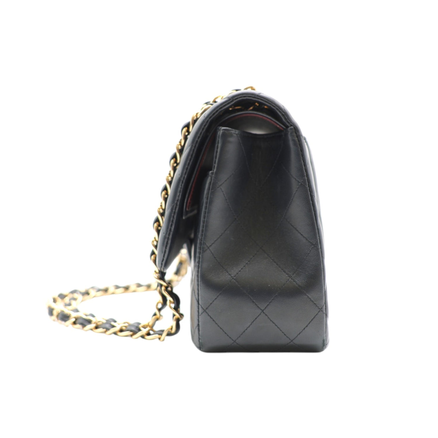 CHANEL Double Flap Lambskin Leather Jumbo Shoulder Bag In Black