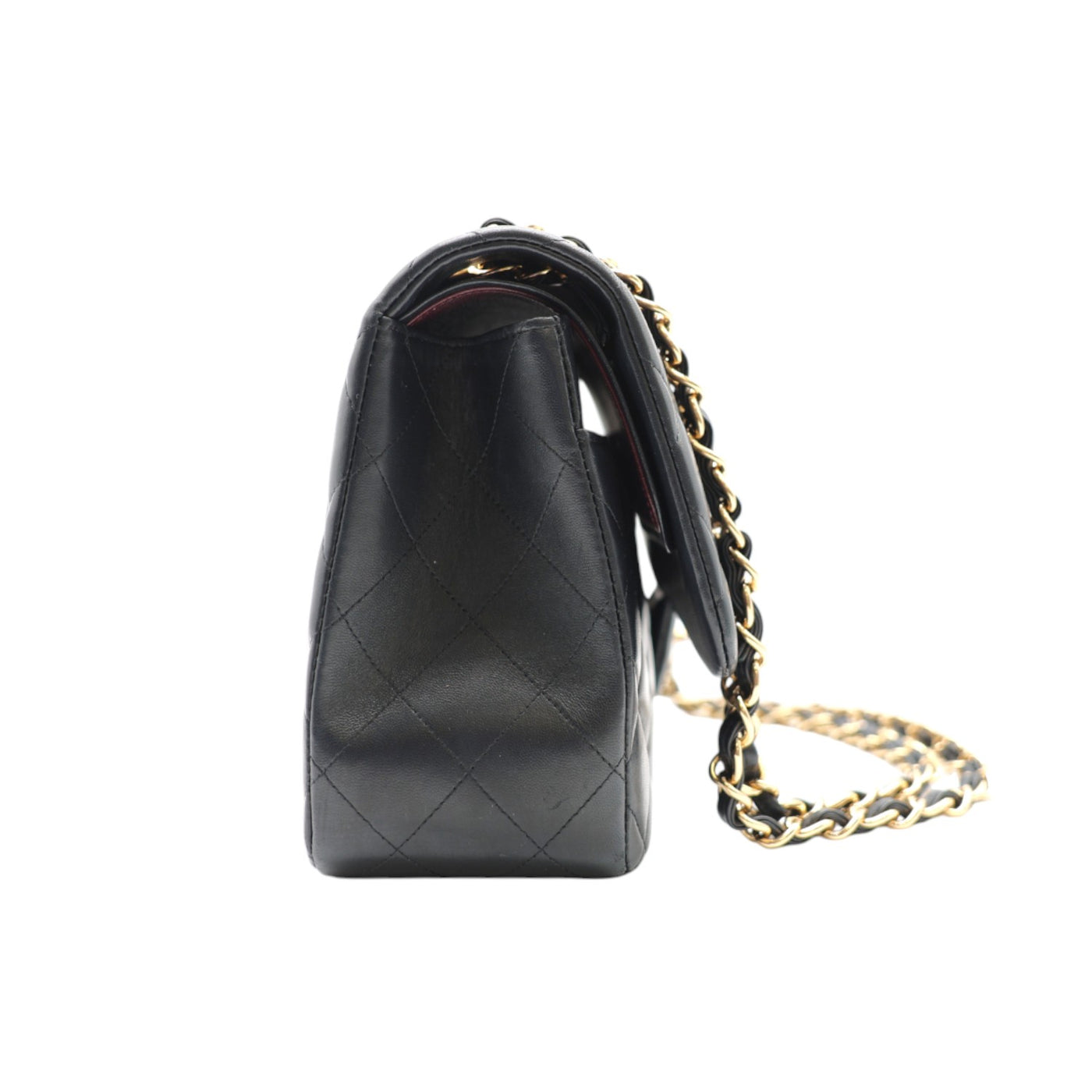 CHANEL Double Flap Lambskin Leather Jumbo Shoulder Bag In Black