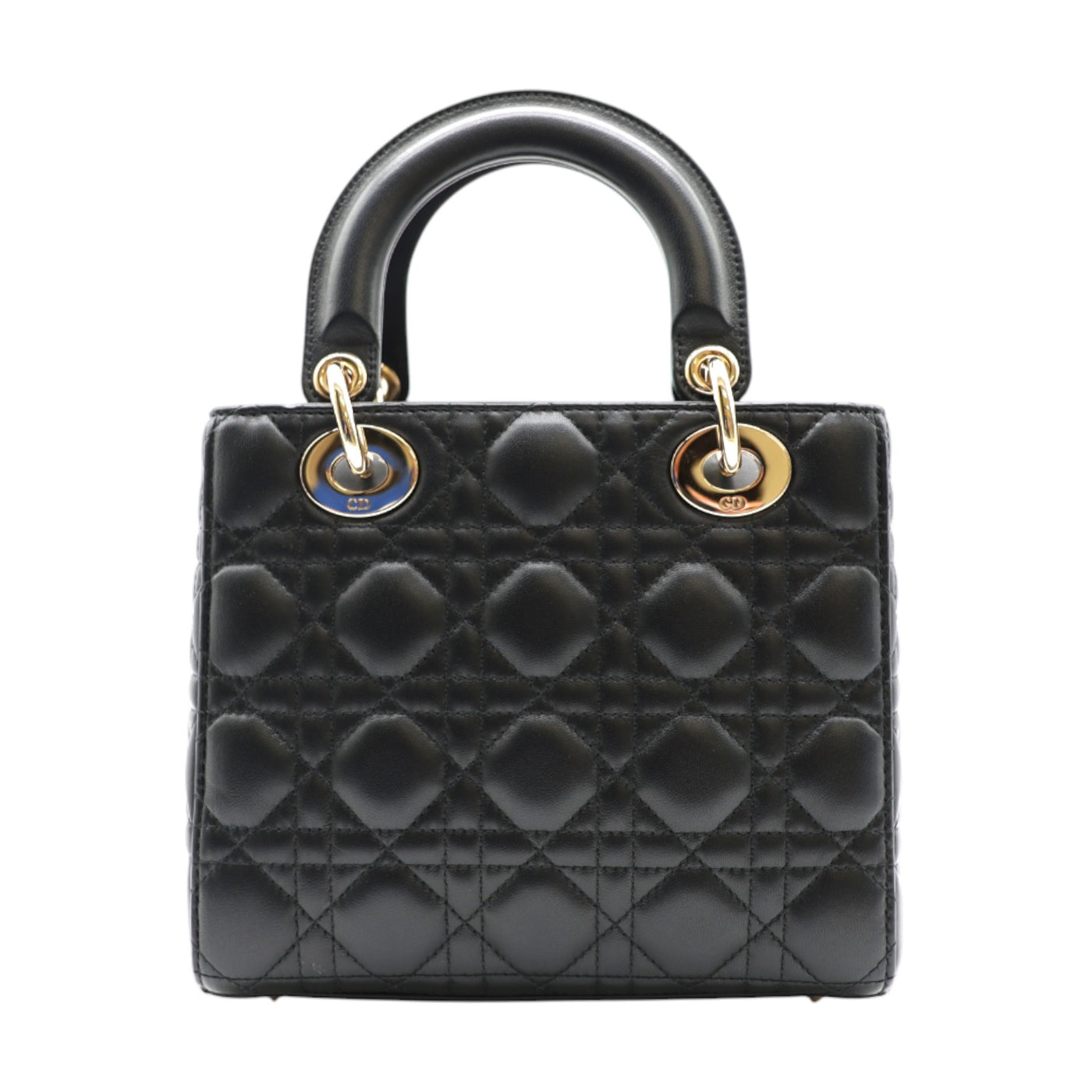 Christian Dior Lady Dior My ABCDior Small Lambskin Leather Handbag In Black
