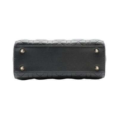 Christian Dior Lady Dior My ABCDior Small Lambskin Leather Handbag In Black