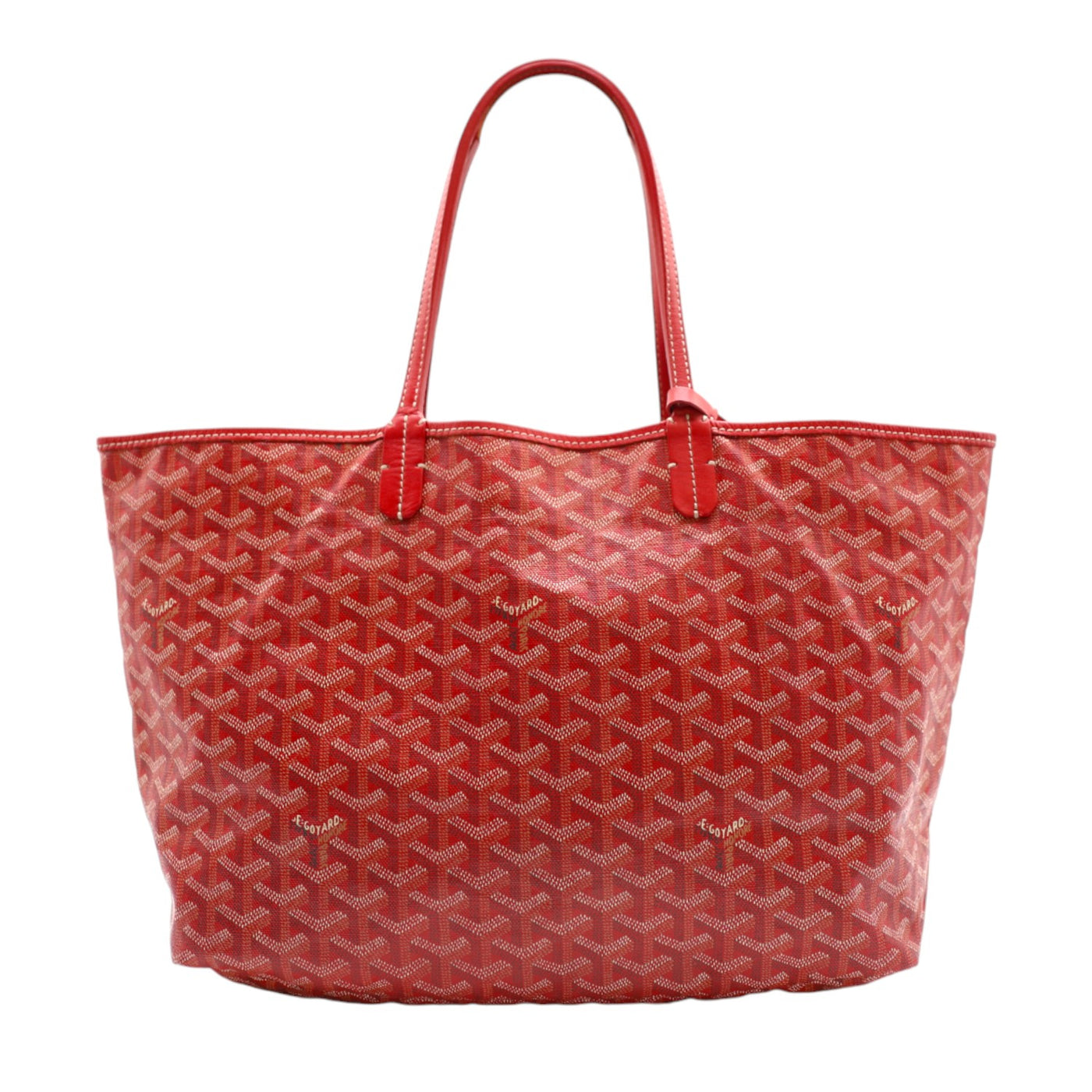 Goyard Saint Louis PM Goyardine Canvas Tote Bag In Red