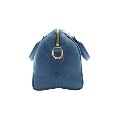 Louis Vuitton Speedy Bandoulière 20 Empreinte Leather Handbag In Blue