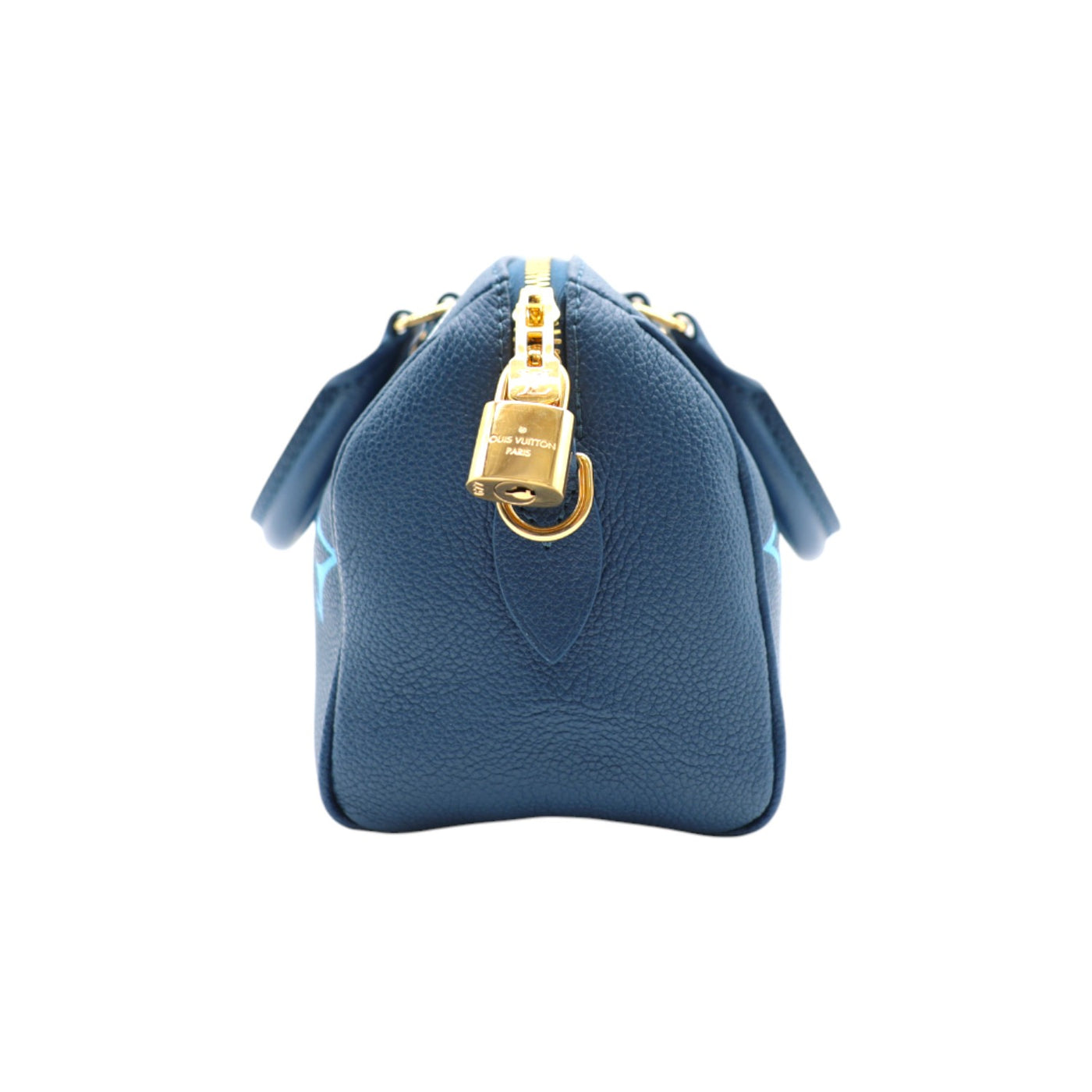 Louis Vuitton Speedy Bandoulière 20 Empreinte Leather Handbag In Blue