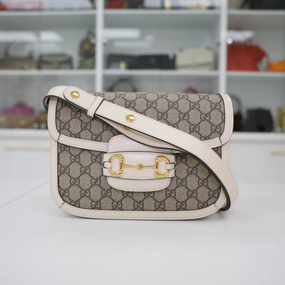 Gucci Horsebit 1955 GG Supreme Monogram Canvas Shoulder Bag