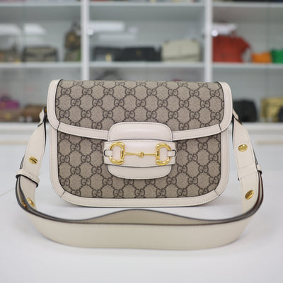 Gucci Horsebit 1955 GG Supreme Monogram Canvas Shoulder Bag