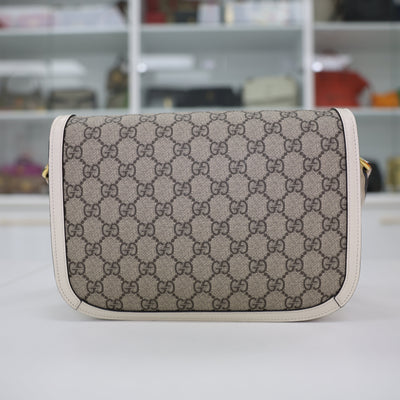 Gucci Horsebit 1955 GG Supreme Monogram Canvas Shoulder Bag