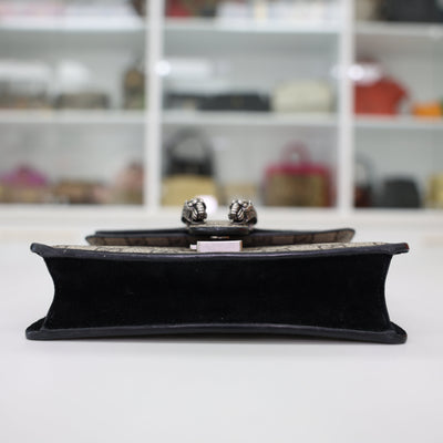 Gucci Dionysus Small GG Supreme Canvas Shoulder Bag In Taupe