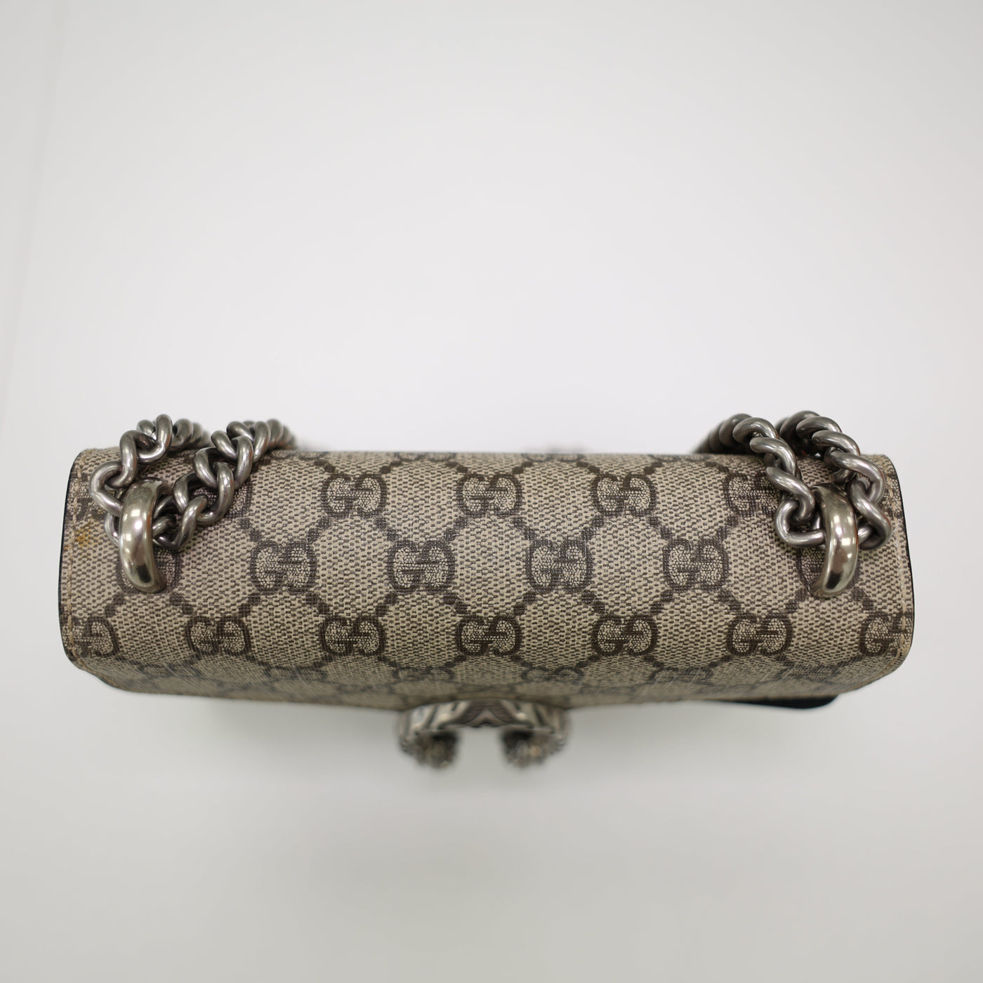 Gucci Dionysus Small GG Supreme Canvas Shoulder Bag In Taupe