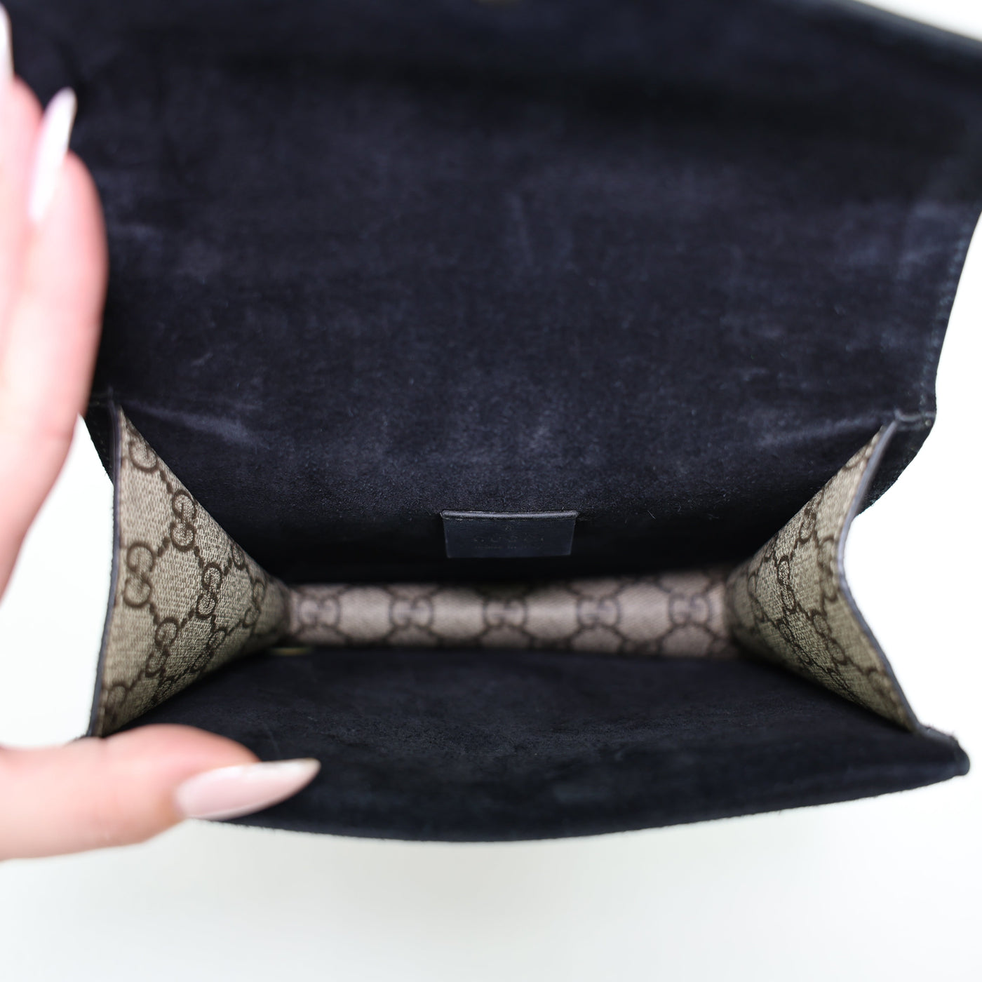 Gucci Dionysus Small GG Supreme Canvas Shoulder Bag In Taupe