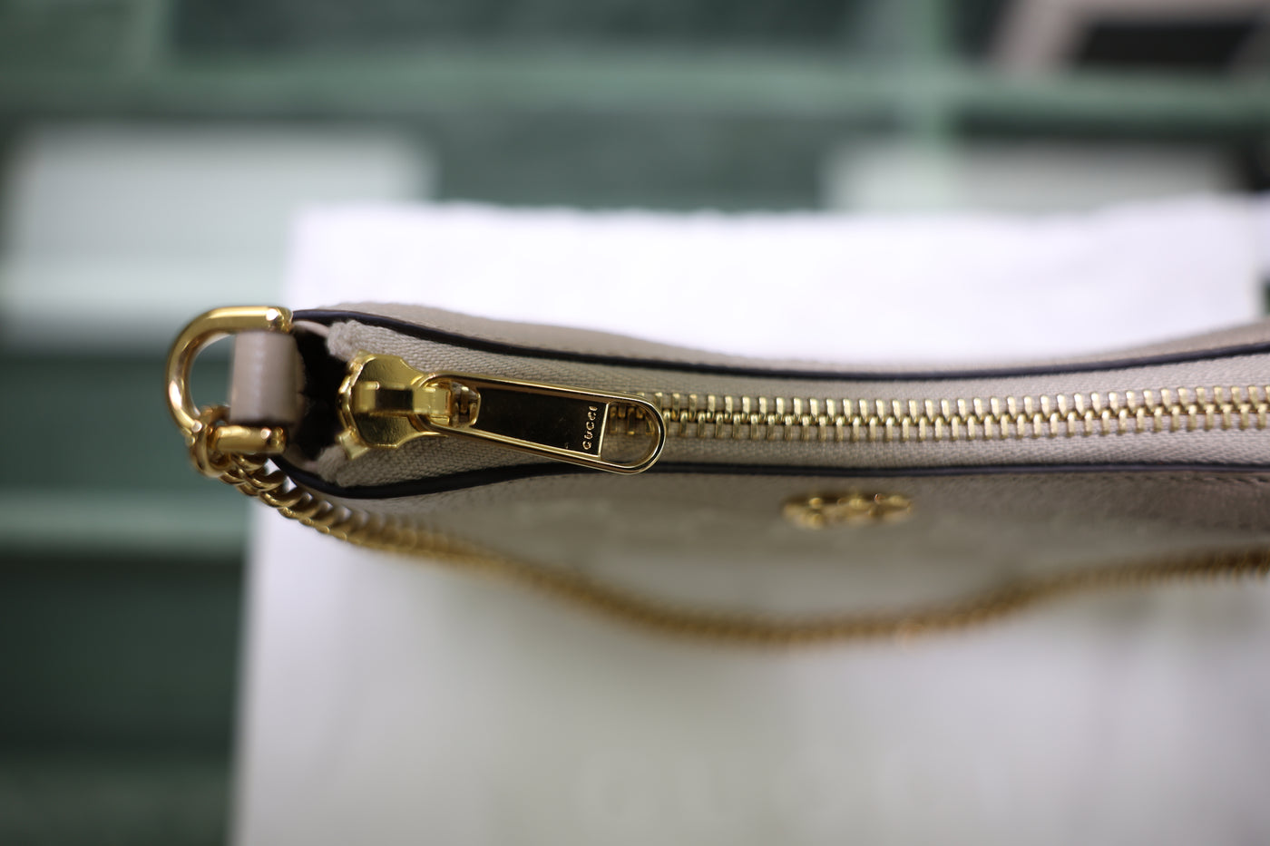 Gucci Ophidia Mini Beige and White GG Supreme Canvas Bag