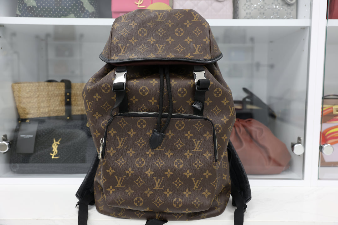 louis vuitton backpack zack Brown Monogram Savonches drawstring closing LOUIS VUITTON ZACK BACKPACK
