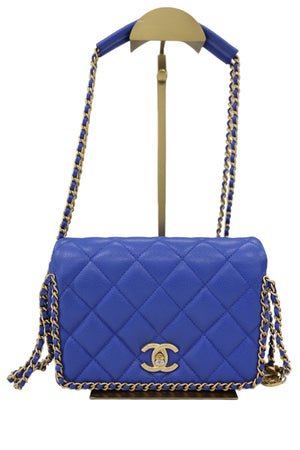 CHANEL MINI NEVER ENDING CHAIN FLAP HANDBAG