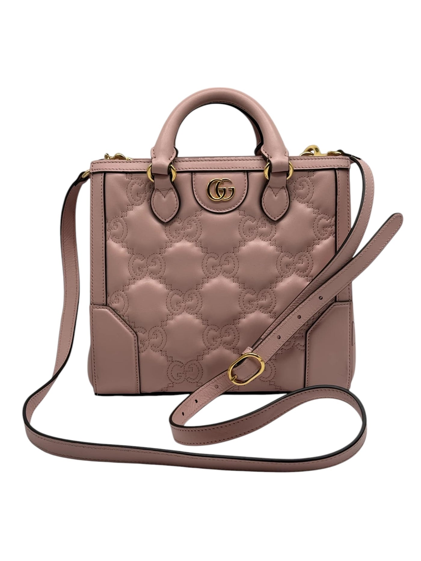 Bolso tote pequeño en rosa Matelasse de GUCCI