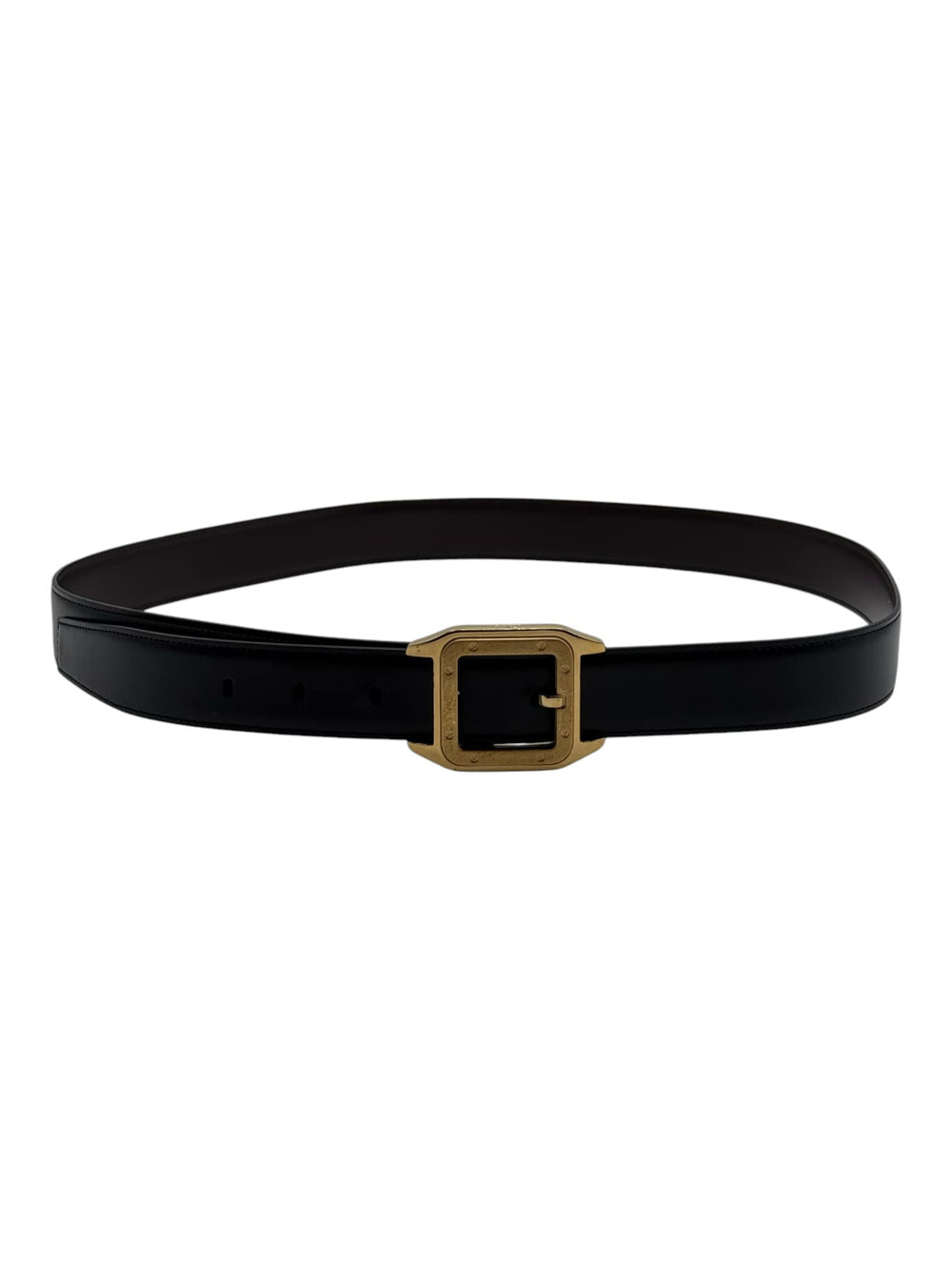 Cartier ブラックベルト ゴールドバックル CARTIER】 タンク ドゥ カルティエ ベルト (Cartier/ベルト