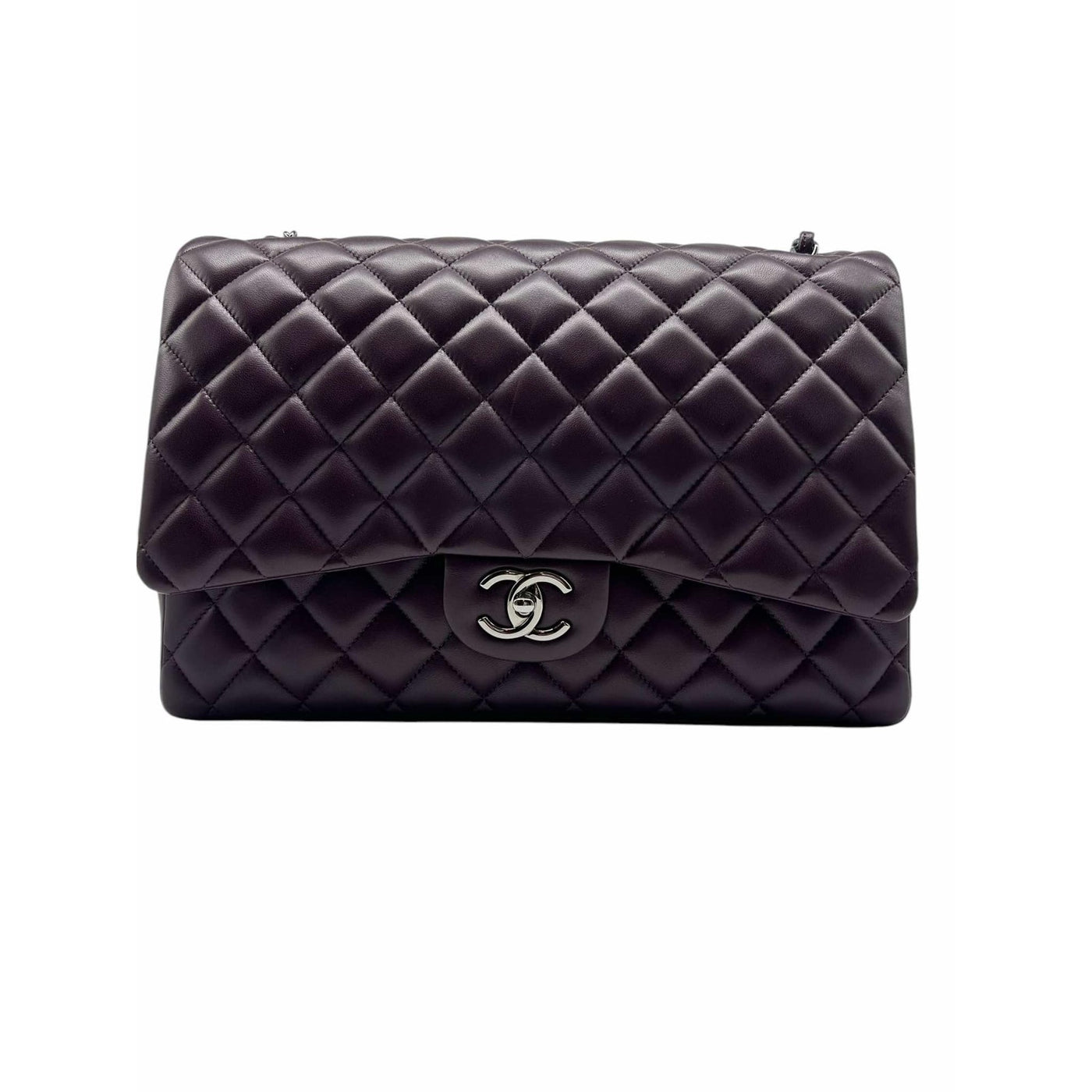 Classic Double Flap Bag Quilted Purple Maxi