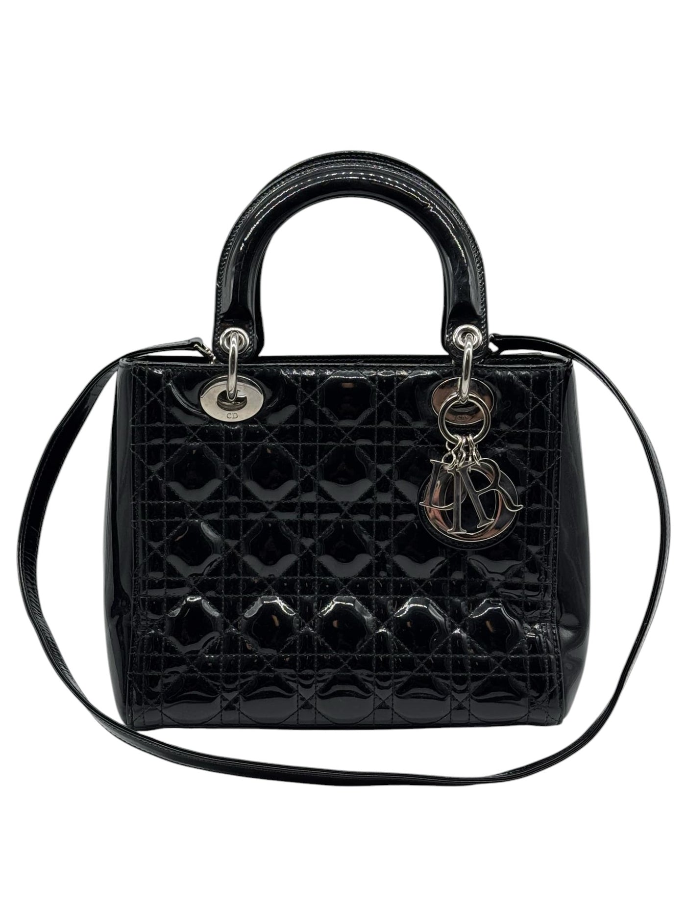 Bolso de mano Lady Dior de Christian Dior en color negro