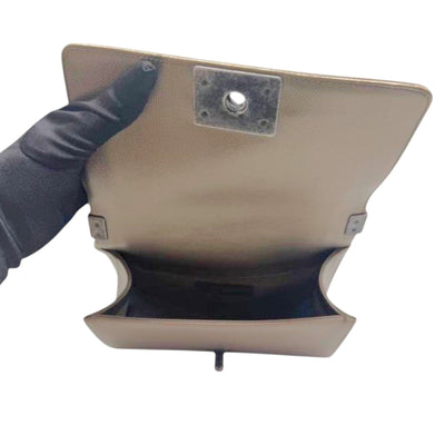 CHANEL Boy Matelasse Crossbody Bag In Bronze Gold