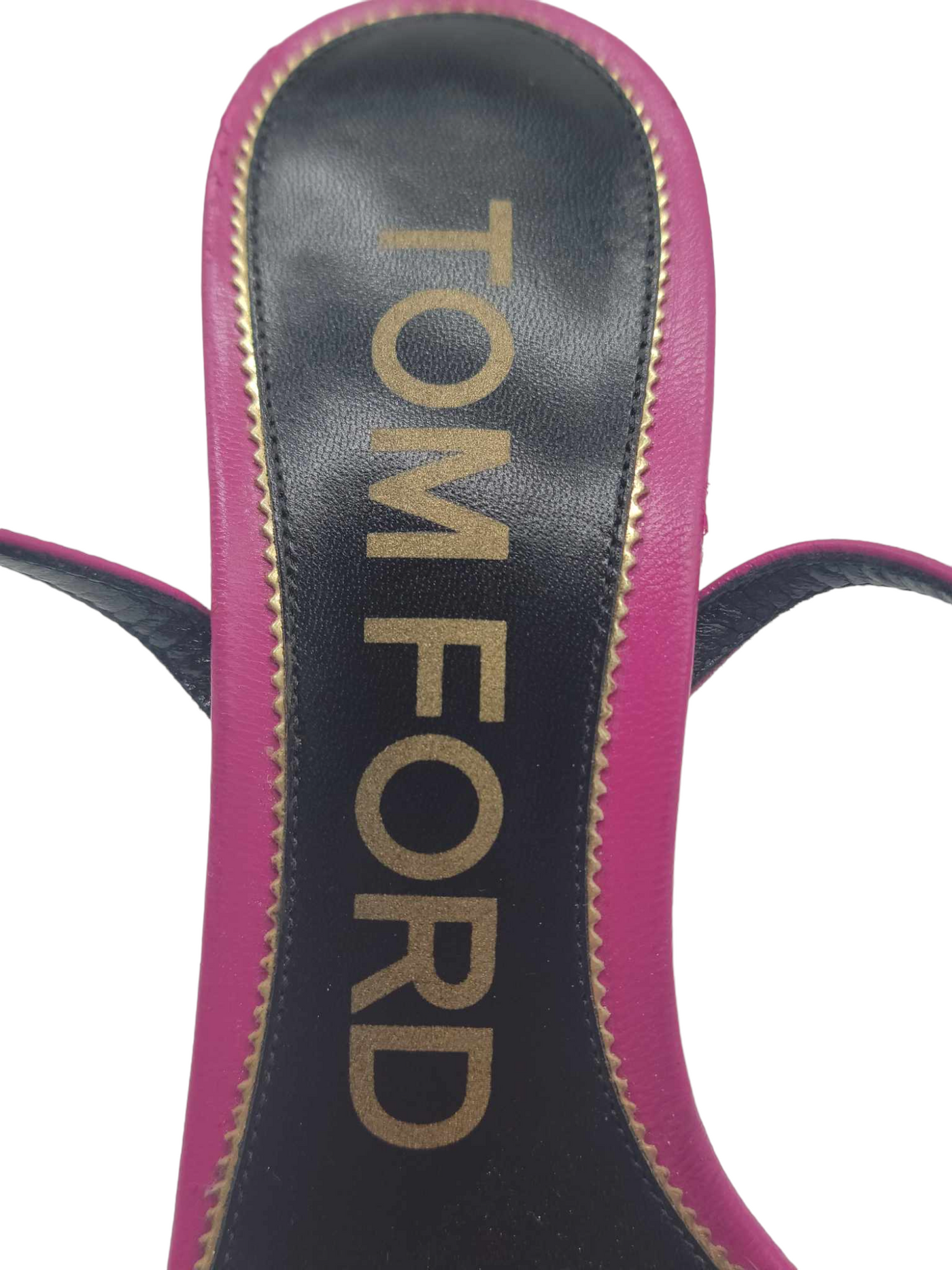 TOM FORD SHINY LEATHER PADLOCK SANDALS