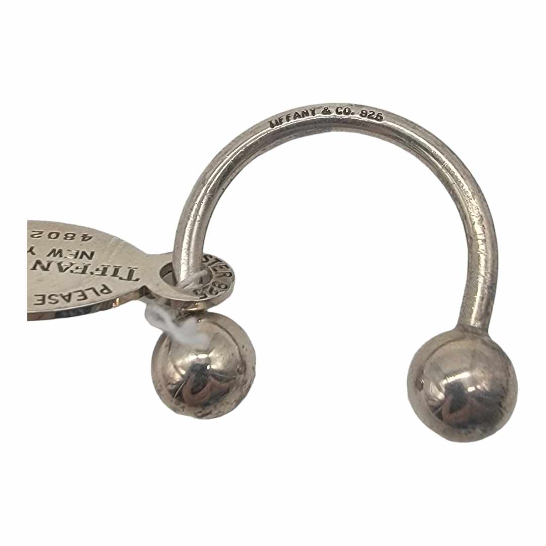 Vintage Please Return To Tiffany & Co Keychain Key Ring Sterling Silver