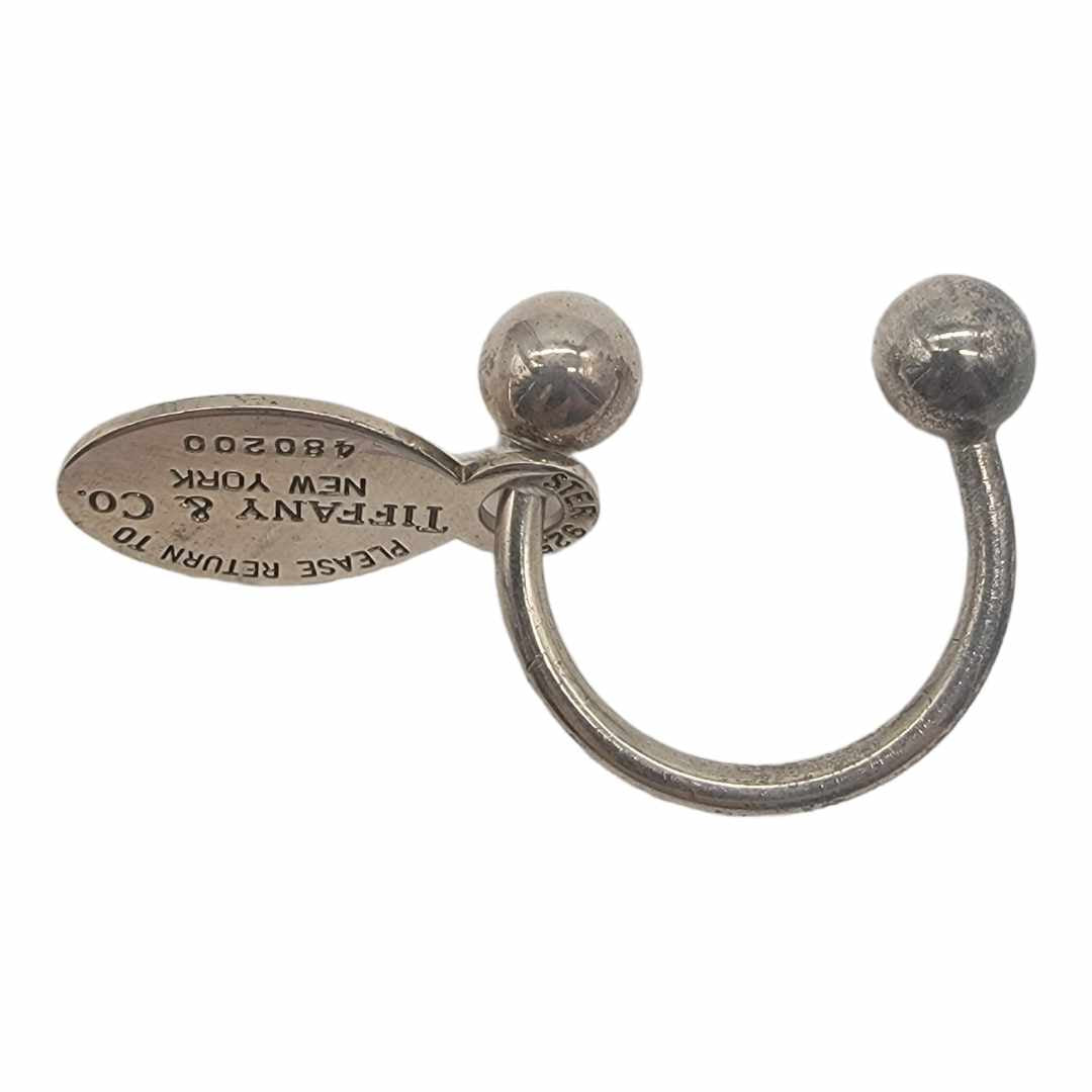 Vintage Please Return To Tiffany & Co Keychain Key Ring Sterling Silver