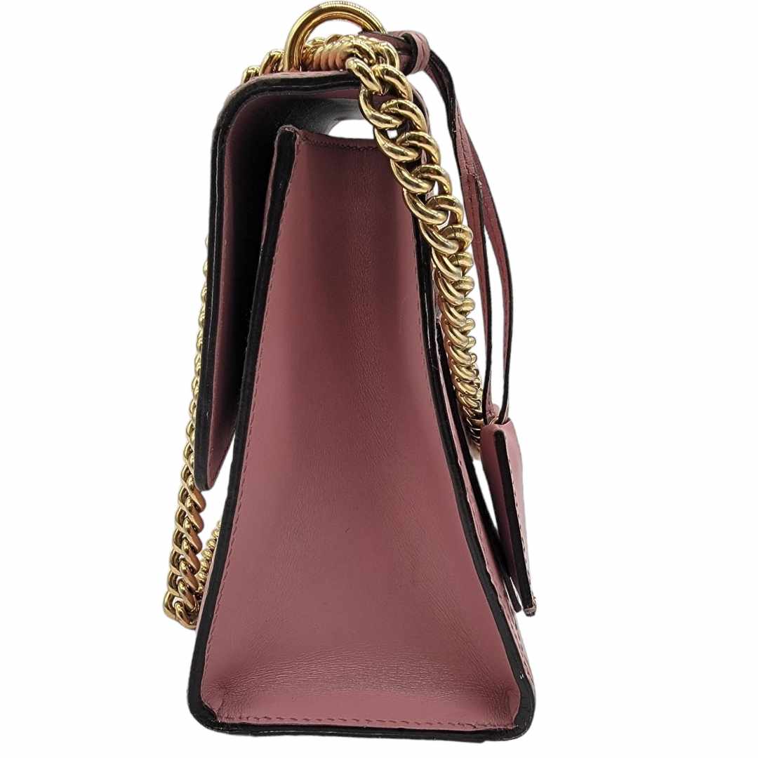Gucci Padlock GG Monogram Medium Pink Leather Shoulder Bag