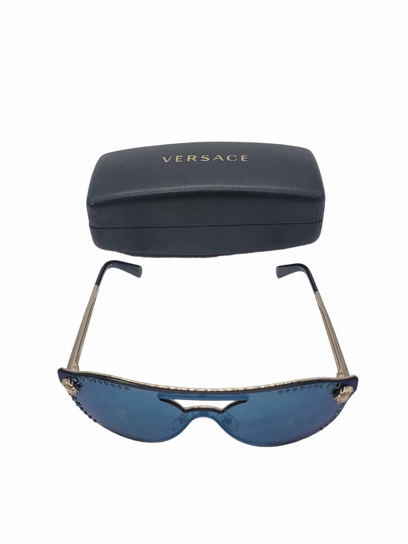 Versace Rimless Brow Bar Round Sunglasses, 42mm